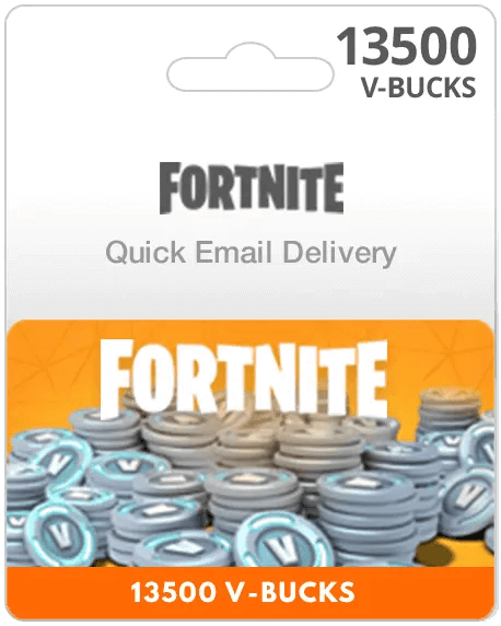 Fortnite 13500 V-Bucks Reward Card