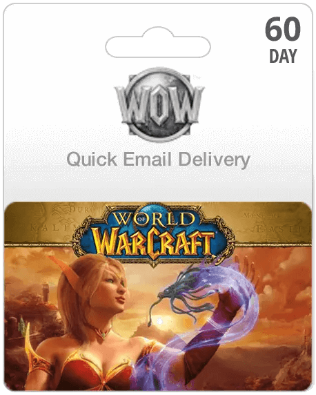 World of Warcraft 60 Day Game Time Card
