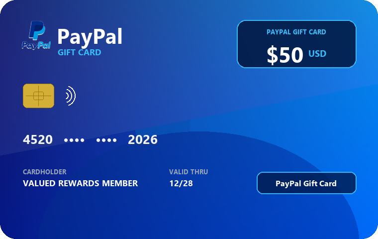 PayPal $50 Gift Card