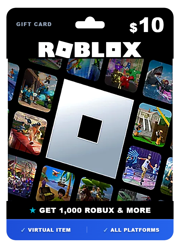 1,000 Robux Retail Card ($10)