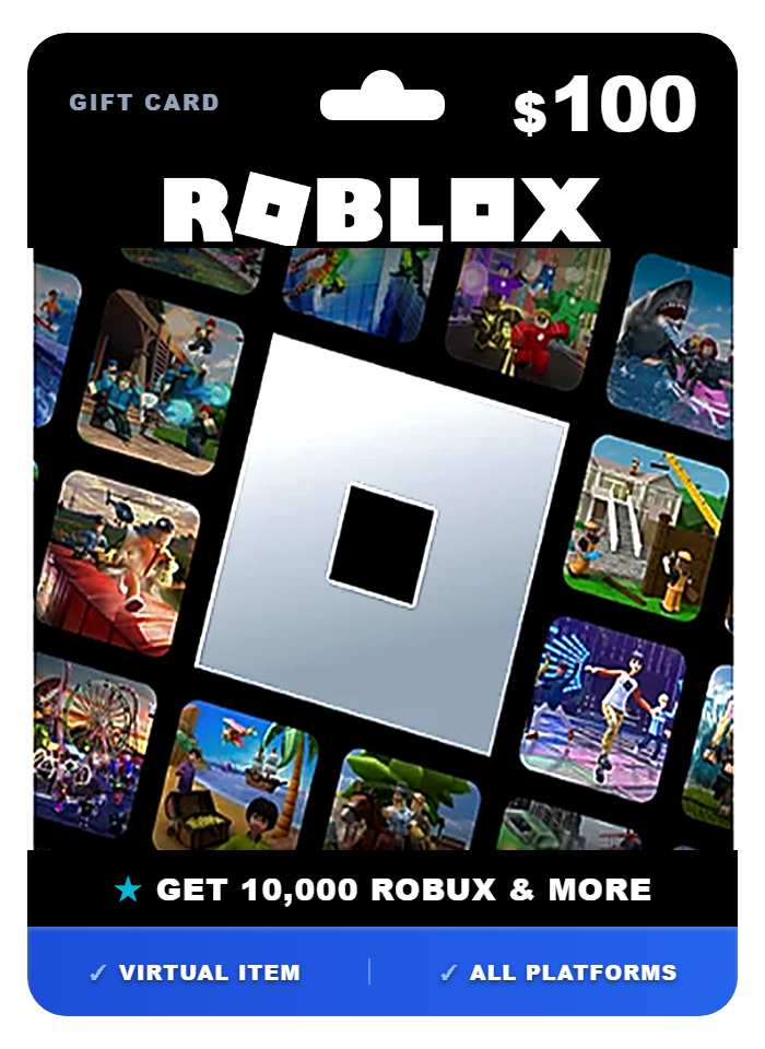 10,000 Robux Retail Card ($100)