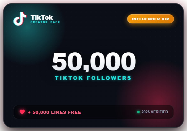 50,000 TikTok Followers