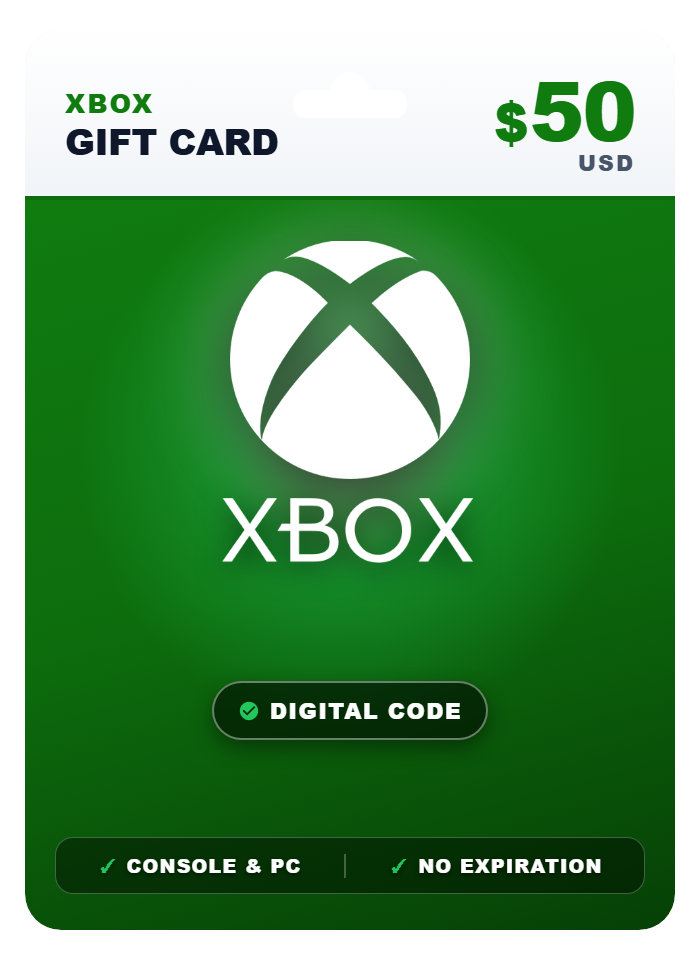 $50 Xbox Gift Card